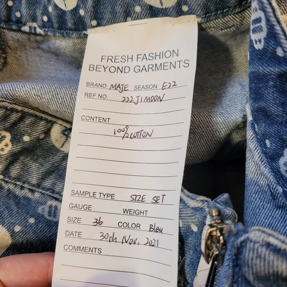 Sailor Moon x Maje - Jimoon Monogram-Print High-Waisted Denim Mini Skirt - 25" - Picture 7 of 7